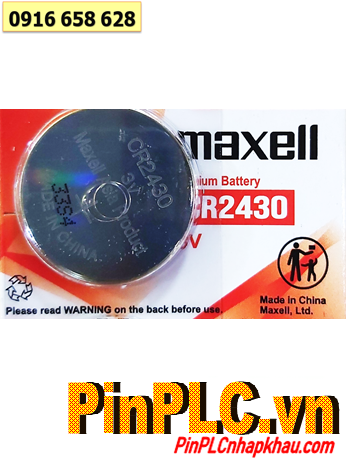 Maxell CR2430 Pin CR2430; Pin 3v lithium Maxell CR2430 (24mmx3.0mm) chính hãng |HÀNG CÓ SẲN